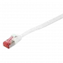 Logilink SlimLine - Kabel krosowy - RJ-45 (S) do RJ-45 (S) - 2 m - U/FTP, PiMF - CAT 6 - Formowany, bez zaczepów, płaski - Biały (CF2051S)