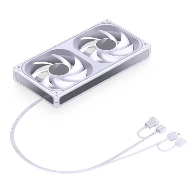 JONSBO ZB-240W 2x120mm ARGB PWM Wentylatory obudowy - Biały