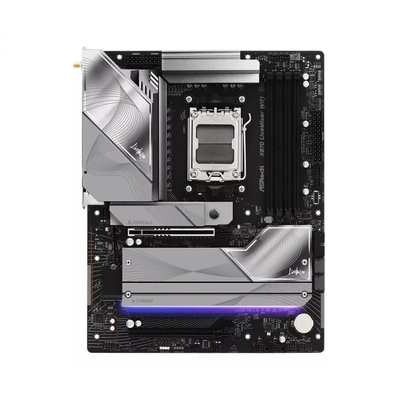 Płyta główna ASROCK X870 (Socket AM5, ATX, DDR5, 4 sloty pamięci, X870LIVEMIXERWIFI)
