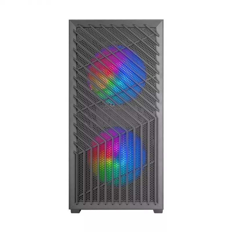 Obudowa PC TACENS Mars Gaming MC-VORTEX Mini Tower Mini-ITX/Micro-ATX Szkło hartowane Czarna, 3x120mm, GPU 27,3 cm, Chłodzenie CPU 162 mm