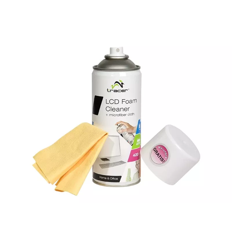 Pianka do czyszczenia LCD 400ml + ściereczka z mikrofibry