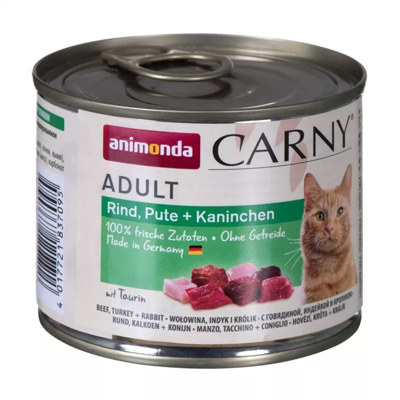ANIMONDA Carny Adult Beef, turkey and rabbit - mokra karma dla kota - 200g