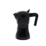 Moka pot Maestro MR-1658-3 — aluminiowy kafetier na kuchenkę, 3 filiżanki (0,15 L), czarny, uchylna pokrywa