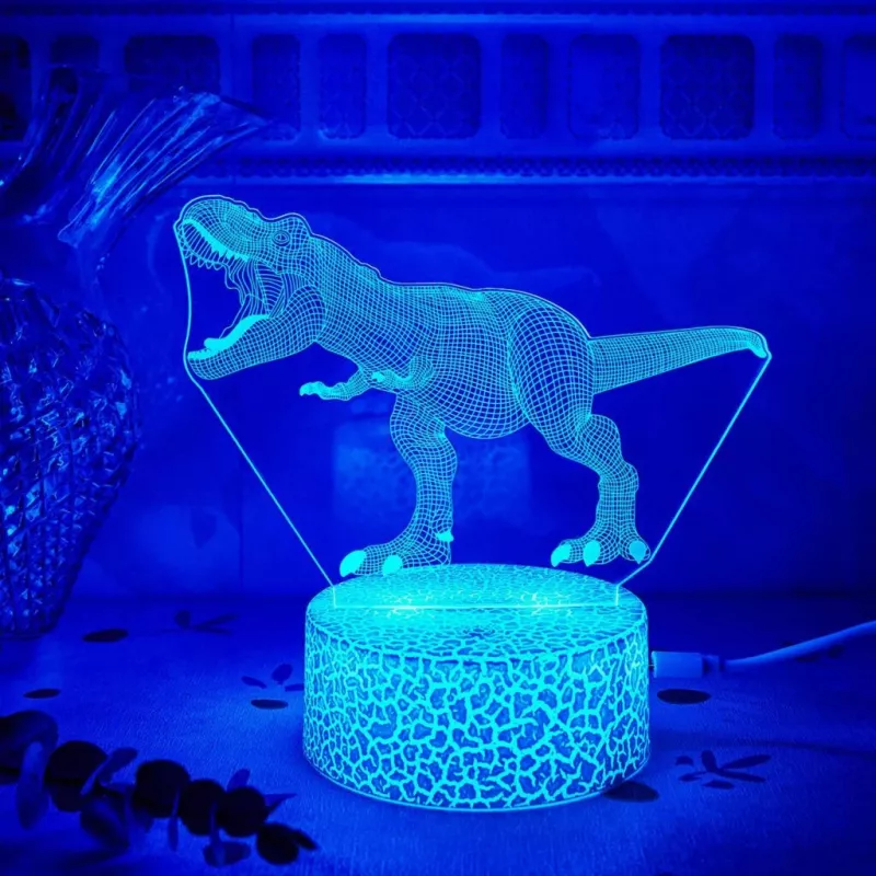 Lampa stołowa LED MANTA SNL117RGB RGB dekoracja światłem 3D z dinozaurem