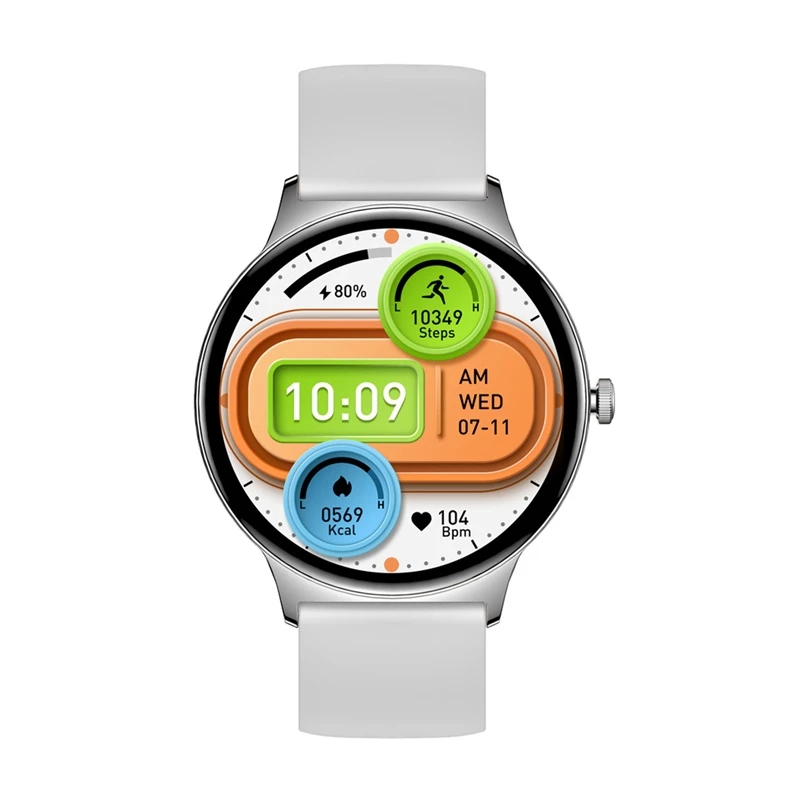 Smartwatch Colmi V89 srebrny z Bluetooth i monitorem tętna