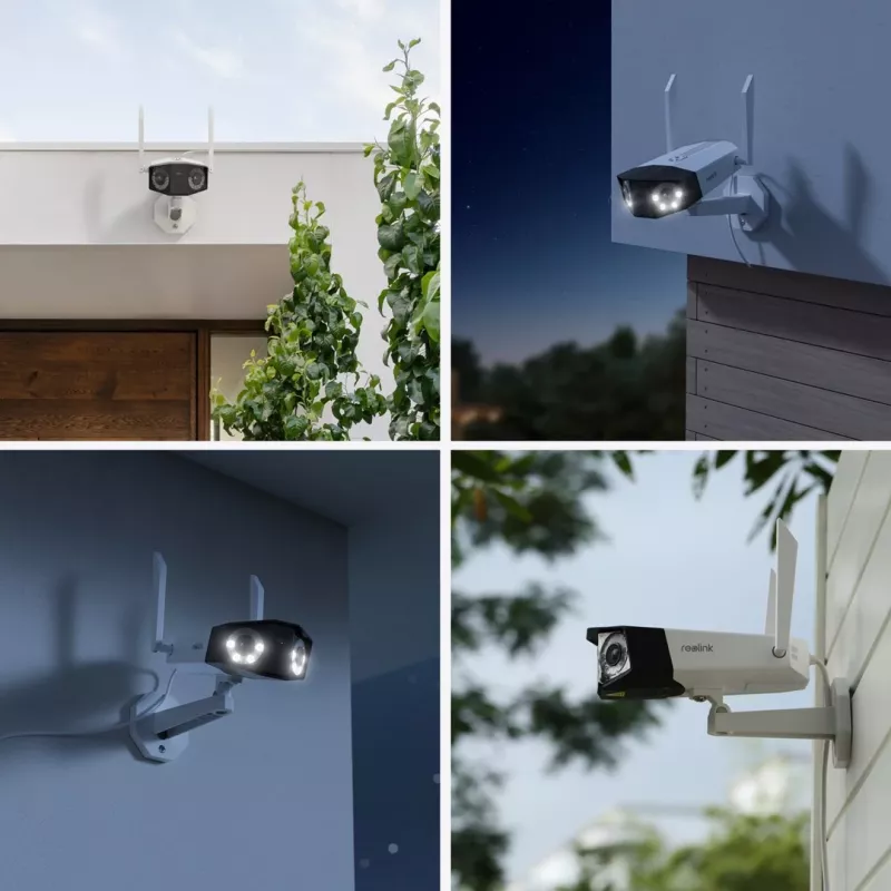 Reolink Duo Series W730 - 4K zewnętrzna kamera Wi-Fi, podwójny obiektyw, widok panoramiczny 180°, wykrywanie osób/pojazdów/zwierząt
