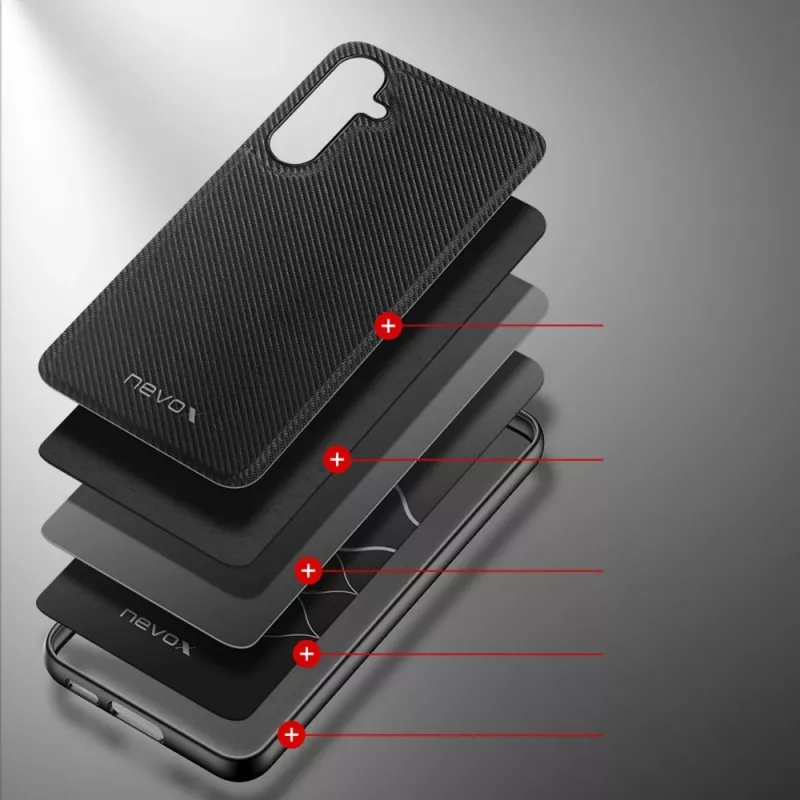 Cover nevox StyleShell NYLO Samsung Galaxy S25+ 6.8 cala Czarny