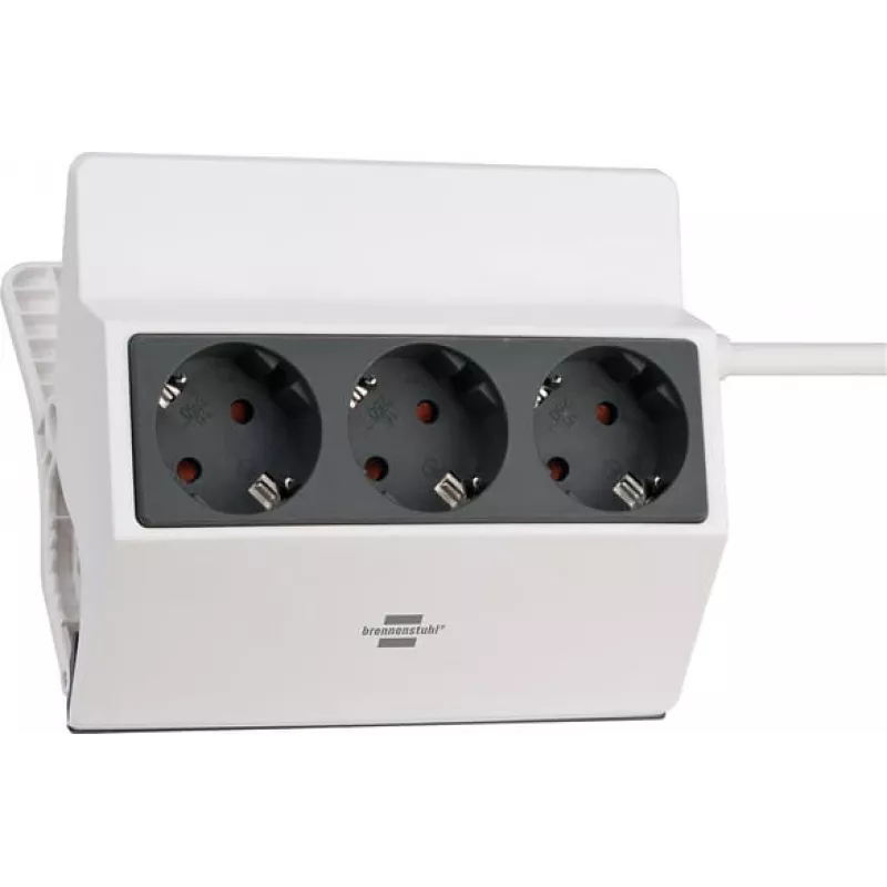 Brennenstuhl 1150070, 3 m, 3 wyjścia AC, do zastosowań wewnętrznych, IP20, antracytowy, biały, 16 A