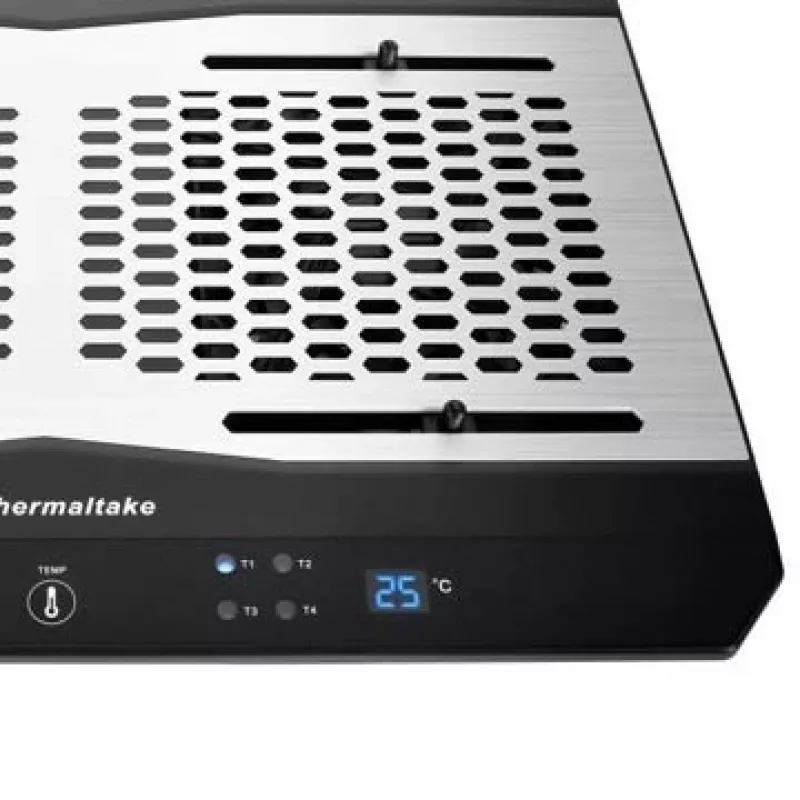 Podkładka chłodząca do notebooka THERMALTAKE CL-N002-PL12BL-A z wentylatorem 12 cm, aluminiowo-plastikowa, 390×277,5×49,3 mm, 1000–1300 obr./min