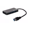 USB hub NATEC Moth 4-port USB 3.2 Gen 1 Type-A (5000 Mbit/s), zasilany przez USB, czarny, kabel 0,15 m