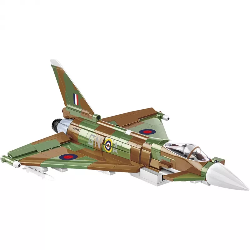Klocki konstrukcyjne Cobi Eurofighter Typhoon FGR4 „GiNA” — 577 szt., wiek 8+, jasnoszary/zielony/brązowy