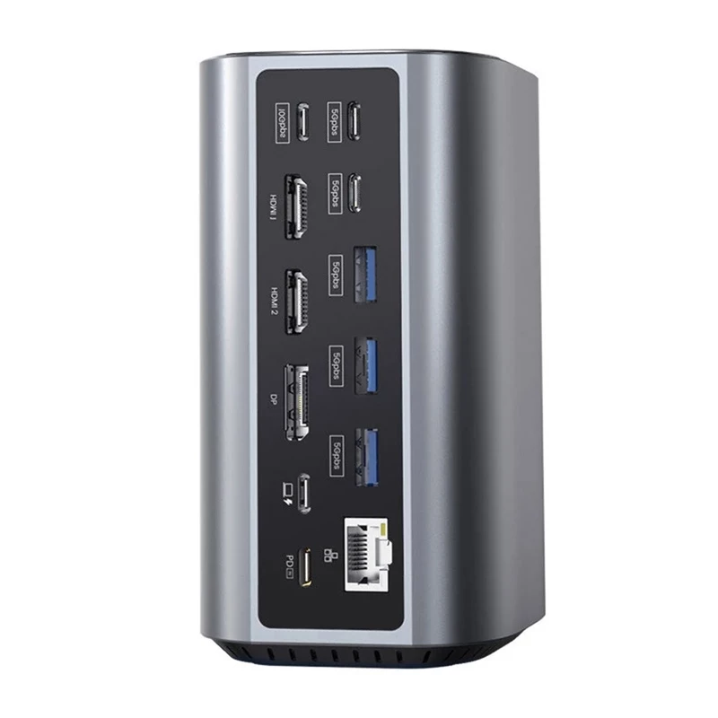 Stacja dokująca BlitzWolf BW-TH15 17w1 — 2x HDMI, DisplayPort, 4x USB-C