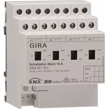 GIRA 100400 aktuator przełączający 4-kanałowy 16A KNX/EIB REG