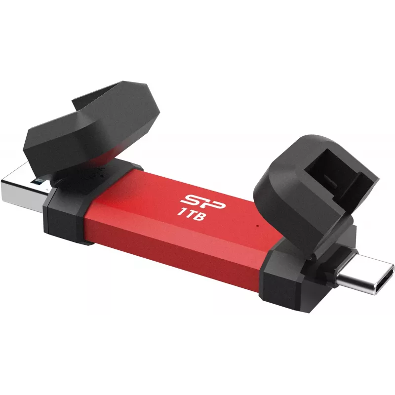 Silicon Power DS72 USB-Stick 1 TB USB Type-A / USB Type-C 3.2 Gen 2 (3.1 Gen 2) Rot (SP001TBUC3S72VPR)