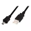 Kabel USB Digitus ASSMANN - USB Typ A, 4-pin (M) - Mini-USB, Typ B (M) - 1 m (USB / Hi-Speed USB) - Formowany - Czarny (AK-300108-010-S)