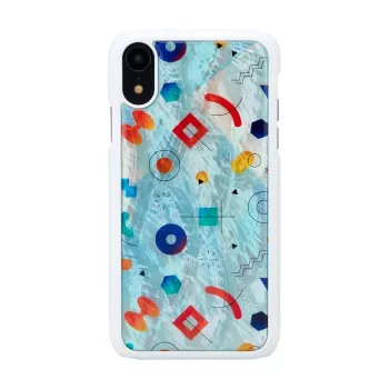 Etui na smartfona iKins do iPhone XR — białe etui ochronne Poppin Rock