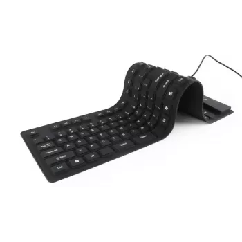 Klawiatura silikonowa USB+PS/2 czarna