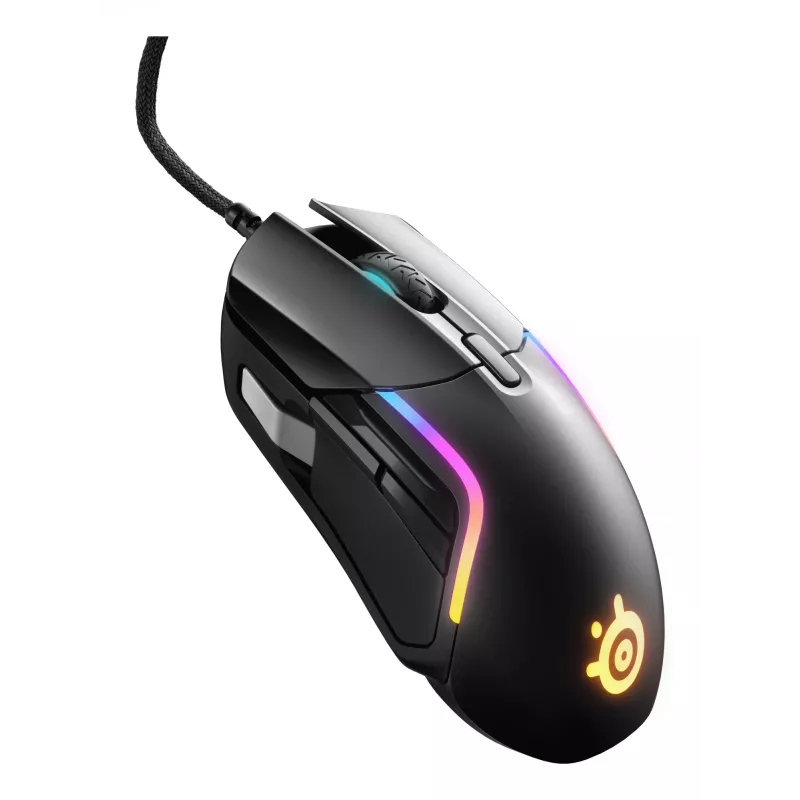 Mysz gamingowa STEELSERIES Rival 5 — praworęczna, sensor TrueMove Air, 18 000 DPI, 9 programowalnych przycisków, USB Type-A, IP54