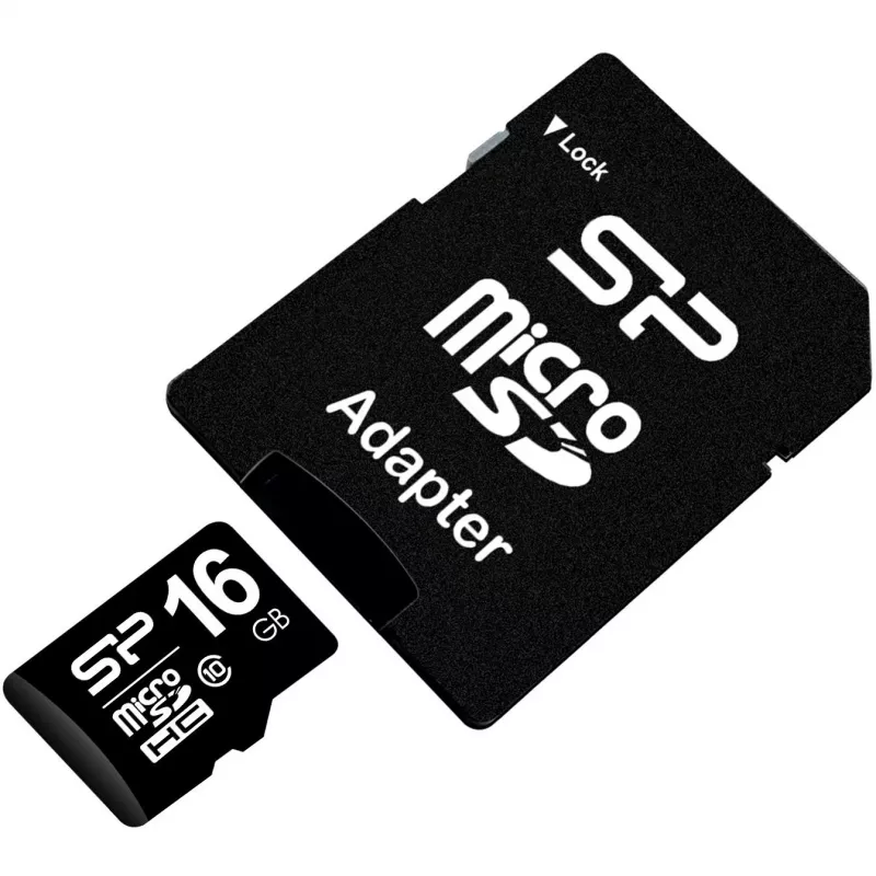 Karta pamięci MicroSDHC Silicon Power 16 GB Class 10 UHS-I U1 40 MB/s, wodoodporna, czarna