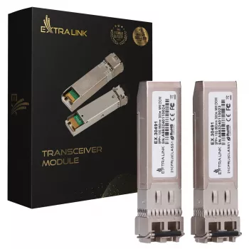 Moduł Extralink SFP+ 10G 2 szt., 10 Gb/s, 850 nm, 300 m, wielomodowy