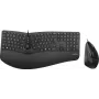 Perixx PERIDUO-505B, DE, Zestaw klawiatury i myszy, kabel USB, ergonomiczny, czarny (PERIDUO-505B)