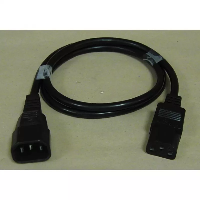 Wentronic Goobay Kaltgeräte Verlängerung, 2 m, Schwarz - Gerätestecker C14 (Kaltgeräteanschluss) > Gerätebuchse C13 (Kaltgeräteanschluss) (50081)