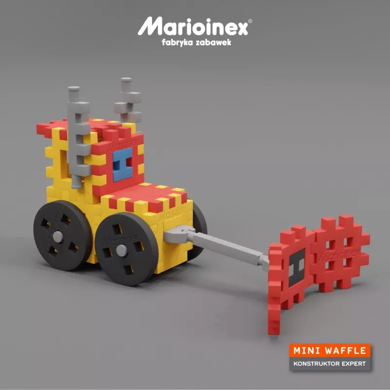 Zestaw konstrukcyjny Marioinex Mini Waffle Constructor — 141 elementów, wielokolorowy, dla dzieci od 5 lat