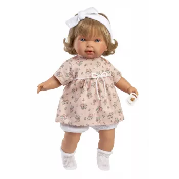 Lalka Llorens Carla 42 cm — płacząca lalka o realistycznych cechach i miękkim ciele