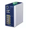 Zarządzalny przełącznik sieciowy PLANET IGS-10080MFT — 2 x Gigabit RJ-45, 8 x SFP, 12–48 V DC, Zarządzalny, IP30