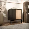 Szafka nocna Cama Meble MERCI 44x40x52,5 cm, czarna i dębowa, MDF/płyta wiórowa, 2 szt.