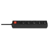 Listwa zasilająca SAVIO LZ-15 — 5 gniazd AC, uniwersalna wtyczka, kabel 5 m, 2500 W, 10 A, czarna
