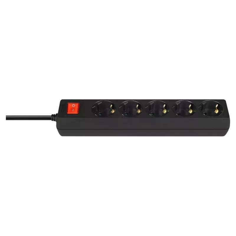 Listwa zasilająca SAVIO LZ-15 — 5 gniazd AC, uniwersalna wtyczka, kabel 5 m, 2500 W, 10 A, czarna