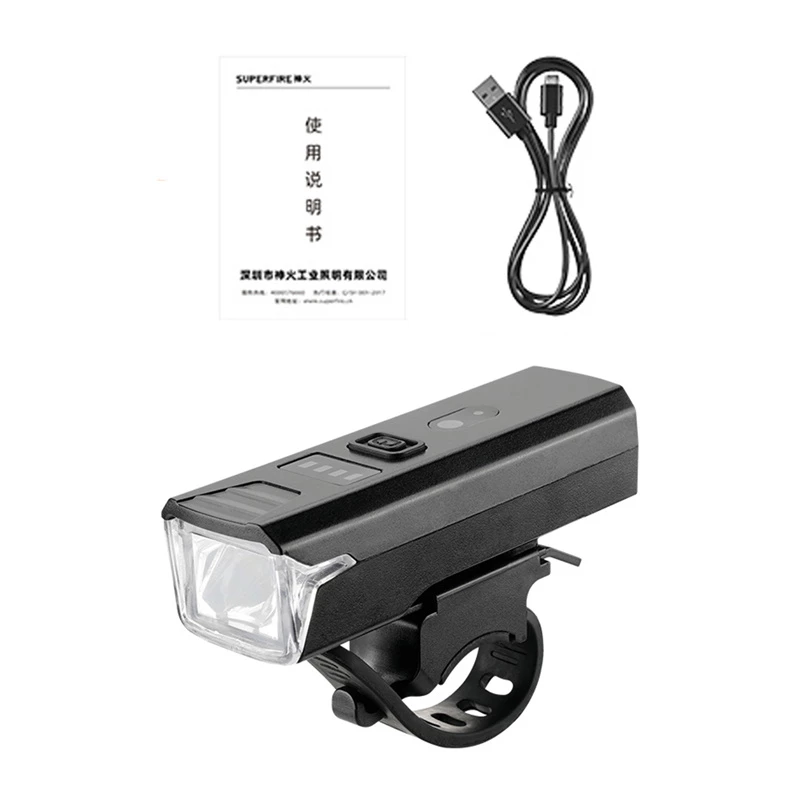 Lampa rowerowa Superfire BL56-A — przednia lampka rowerowa, kompaktowa ładowalna LED