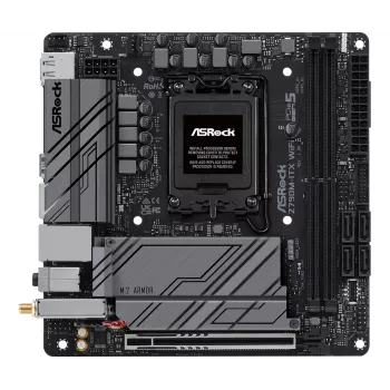 Płyta główna ASRock Z790M-ITX WiFi — Intel Z790, LGA 1700, mini ITX, DDR5, 2x DIMM, 64GB, 2.5Gb LAN, Wi‑Fi 6E