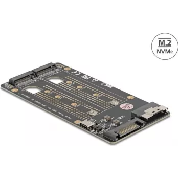 Konwerter DELOCK SFF-8654 8i na 2x NVMe SSD M.2 Key M, model 64295