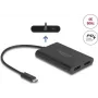 DELOCK Adapter USB Type-C na 2× DisplayPort 4K 60 Hz — model 64308