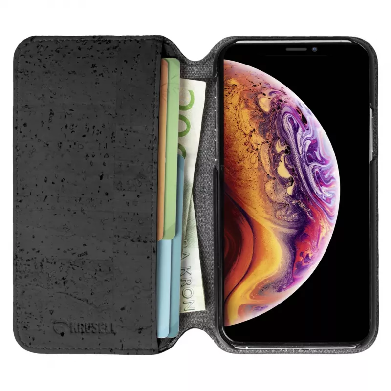 Etui z klapką Krusell Birka iPhone 11 Pro Max 16,5 cm czarne