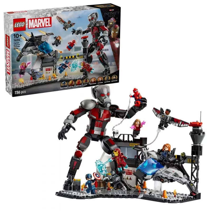 LEGO MARVEL 76314 Bitwa Kapitana Ameryki: Wojna Bohaterów