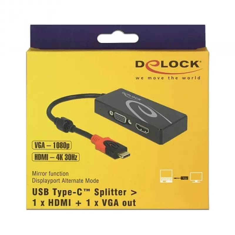 Adapter graficzny USB DeLOCK 87730 3840 x 2160 pikseli Czarny