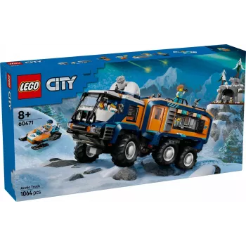 LEGO City Arctic Explorer Truck 60471 — zestaw 1064 elementów z 4 minifigurkami, mobilnym laboratorium, dla dzieci od 8 lat