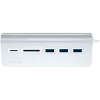 Satechi Type-C Aluminium USB Hub & Card Reader, Srebrny, ST-TCHCRS