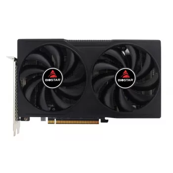 Karta graficzna BIOSTAR Radeon RX 7600 OC — Radeon RX 7600, 8 GB GDDR6, 128-bit, PCIe 4.0, chłodzenie z dwoma wentylatorami