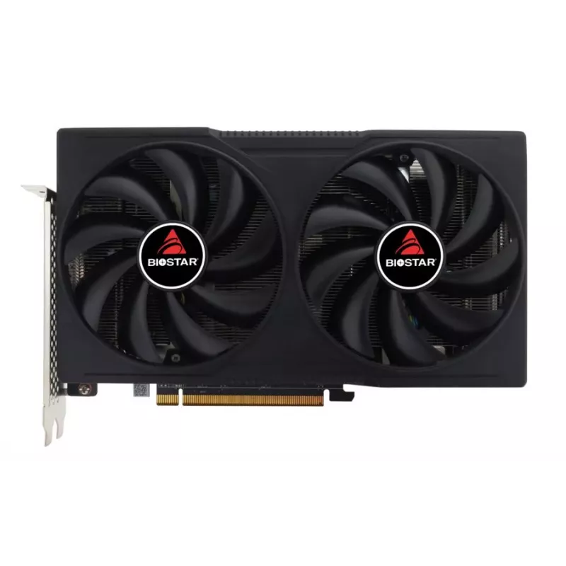Karta graficzna BIOSTAR Radeon RX 7600 OC — Radeon RX 7600, 8 GB GDDR6, 128-bit, PCIe 4.0, chłodzenie z dwoma wentylatorami