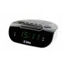 Radio z zegarem/alarmem LED, Eltra, 127x53x98 mm, szary/biały