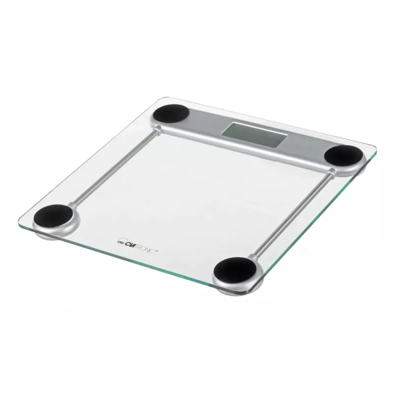 Elektroniczna waga osobista CLATRONIC PW 3368 — maks. 150 kg, dokładność 100 g, szklana platforma