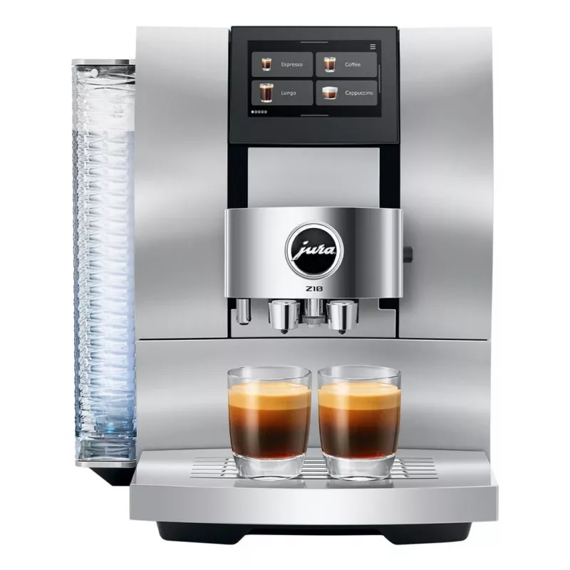 W pełni automatyczny ekspres do kawy JURA Z10 (EB) — zbiornik na wodę 2,4 l, wbudowany młynek, 1450 W, aluminium/biały