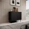Komoda Cama Meble ONDA 2D 98x45x85 cm, czarna, rama z płyty wiórowej