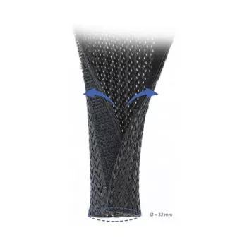 Oplot pleciony DeLOCK 19059 10 m x 32 mm czarny