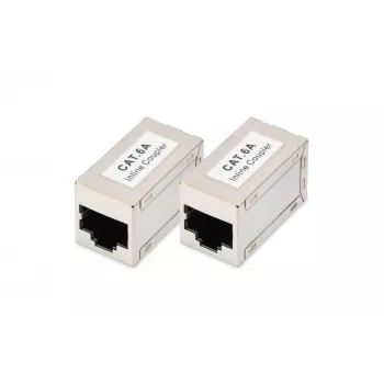 Sprzęgła modułowe Digitus CAT 6A ekranowane 2 szt. RJ-45 ze złoconymi stykami