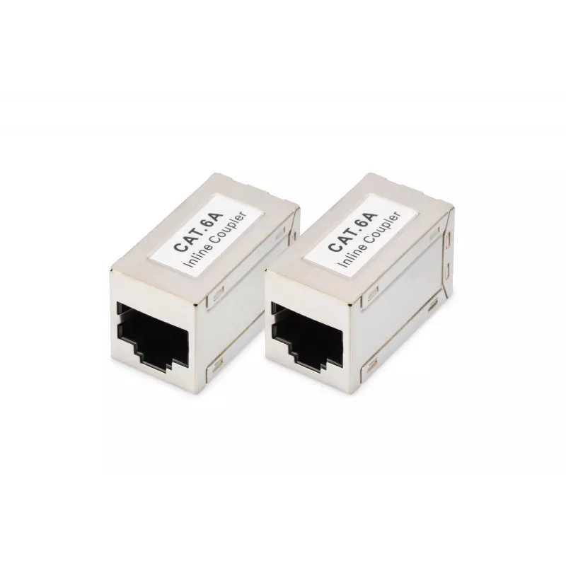 Sprzęgła modułowe Digitus CAT 6A ekranowane 2 szt. RJ-45 ze złoconymi stykami